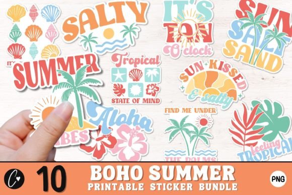 Download Boho Summer Sticker Bundle PNG - Summer sticker bundle png Collection