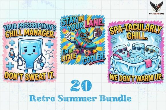 Download Retro Summer Sticker Bundle PNG - Summer sticker bundle png Collection
