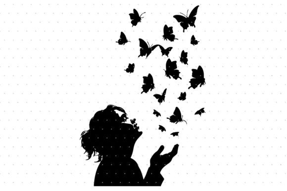 Download Person Releasing Butterflies SVG - Butterflies svg Collection