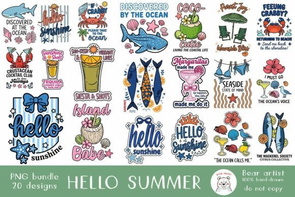 Download Hello Summer Bundle Graphic - Hello summer bundle Collection