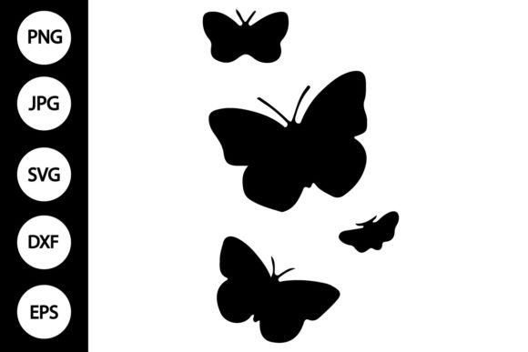 Download Silhouette Flying Butterflies SVG - Butterflies svg Collection