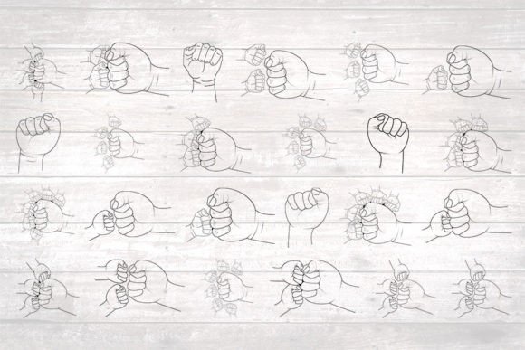 Download Dad and Baby Fist Bump Svg Clipart Set - Dad and baby fist bump Collection
